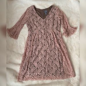 rabbit (x3) DESIGNS Floral Lace Midi Dress